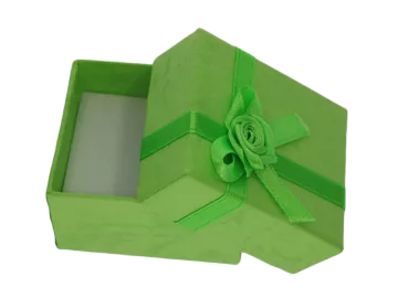 Ringbox Schmuckbox rechteckig grün